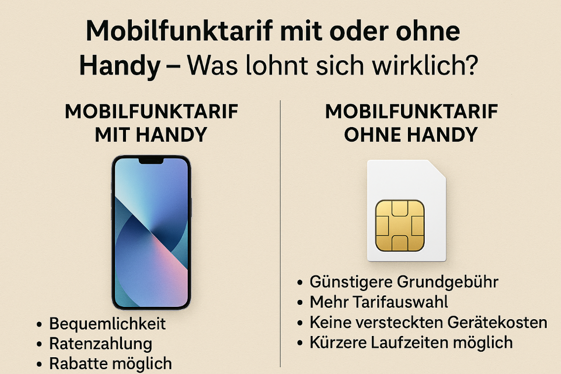 Mobilfunktarif mit oder ohne Handy